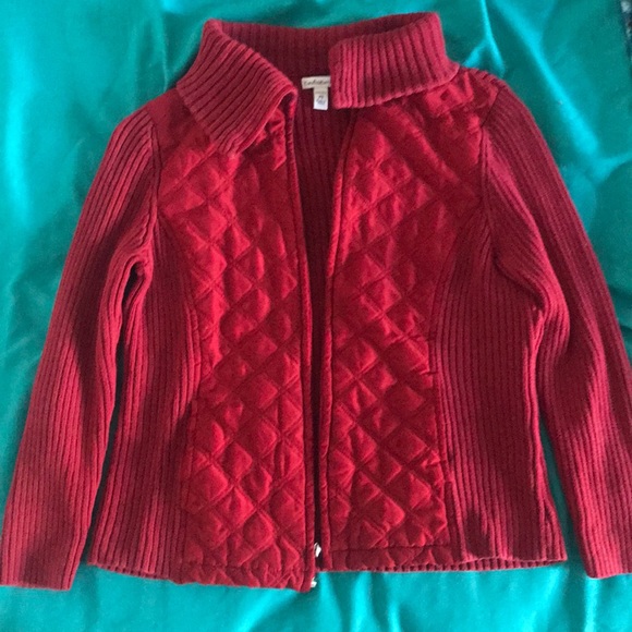 Red knitted jacket - Picture 2 of 2